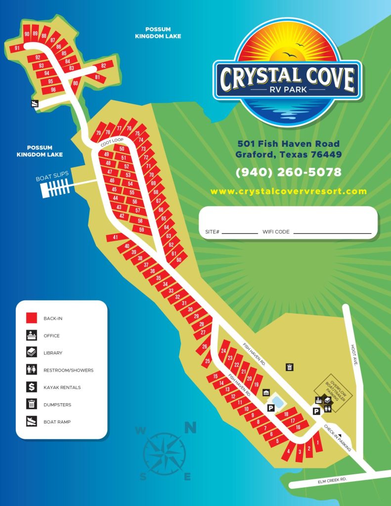 2025 Crystal Cove Park map